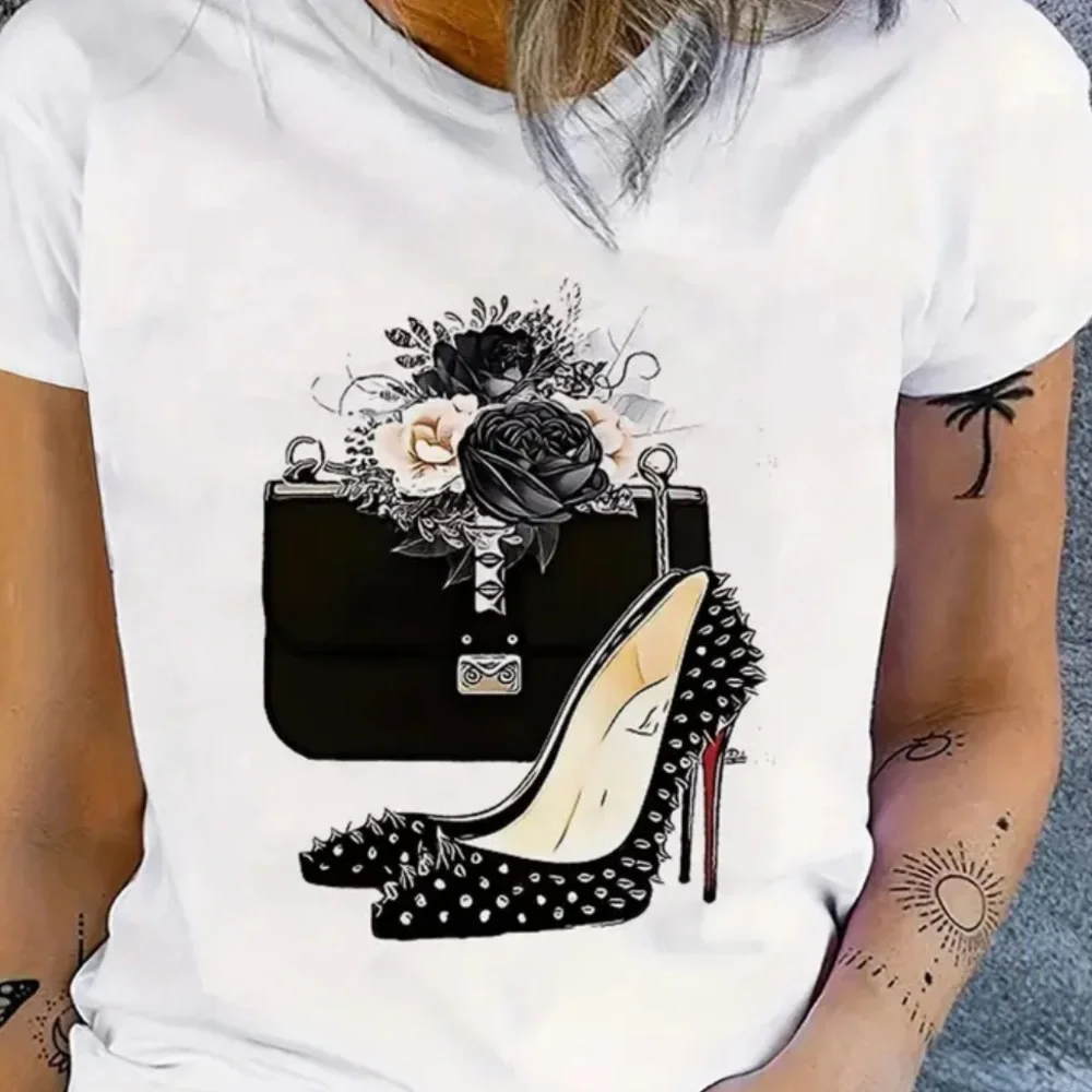NWOT Graphic tee Fashionable black heel tee shirt - Picture 2 of 4